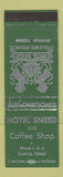 Matchbook Cover - Hotel Sneed Coffee Shop Dumas TX GREEN