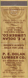 Matchbook Cover - PE Dolan Lumber Concord CA