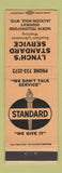 Matchbook Cover - Lynch's Standard oil gas Jackson Hole WY