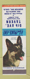Matchbook Cover - 5th Ave Tavern Denver Colorado German Shepherd