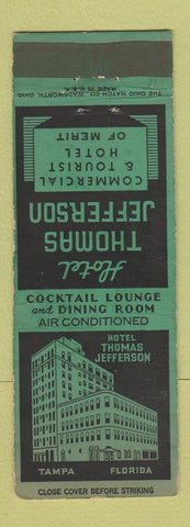 Matchbook Cover - Hotel Thomas Jefferson Tampa FL