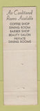 Matchbook Cover - Claridge Hotel St Louis MO