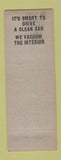 Matchbook Cover - Sunoco oil gas Narrin's Pontiac MI WEAR