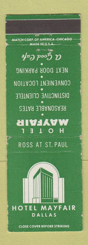 Matchbook Cover - Hotel Mayfair Dallas TX