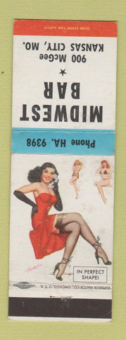 Matchbook Cover - Midwest Bar Kansas City MO pinup