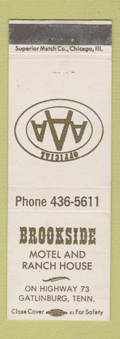 Matchbook Cover - Brookside Motel Ranch House Gatlinburg TN