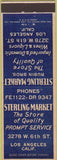 Matchbook Cover - Sterling Market Los Angeles CA