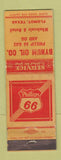 Matchbook Cover - Bynum Oil gas Phillips 66 Flomot TX WEAR
