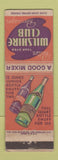 Matchbook Cover - Wilshire Club Beverages Soda WEAR