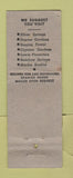 Matchbook Cover - Las Novedades Spanish Restaurant Tampa FL WEAR