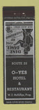 Matchbook Cover - O Yes Hotel Restaurant