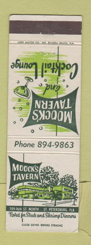 Matchbook Cover - Moock's Tavern Dining Room St Petersburg FL #2
