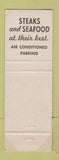 Matchbook Cover - Moock's Tavern Dining Room St Petersburg FL #2