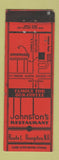 Matchbook Cover - Johnston's Restaurant Hampton NH