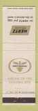Matchbook Cover - Hertz Car Rentals Continental Airlines