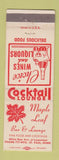 Matchbook Cover - Maple Leaf Bar Lounge St Paul MN
