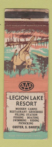 Matchbook Cover - Legion Lake Resort Custer SD