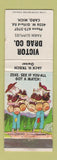 Matchbook Cover - Victor Drag Farm Supply Caro MI hillbilly WEAR