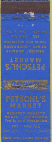 Matchbook Cover - Petschl's Market Seattle WA