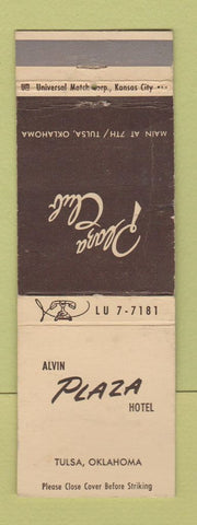 Matchbook Cover - Alvin Plaza Hotel Tulsa OK WEAR