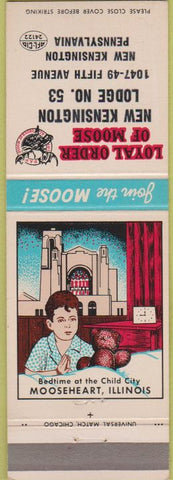 Matchbook Cover - Moose Lodge New Kensington PA