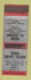 Matchbook Cover - Tower Service oil gas Hagar Lumber Iowa Park TX WORN