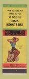 Matchbook Cover - State & Johnson Service oil gas pinup