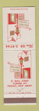 Matchbook Cover - Red & White Tavern Passaic NJ