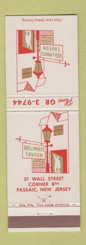 Matchbook Cover - Red & White Tavern Passaic NJ