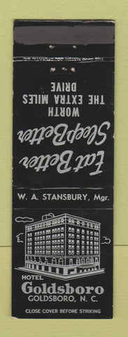 Matchbook Cover - Hotel Goldsboro NC