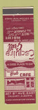 Matchbook Cover - Hub Cafe Calgary AB Esquire Grill WEAR