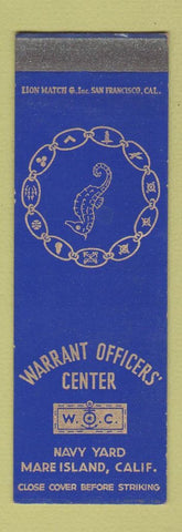 Matchbook Cover - Warrant Officers' Center Navy Yard Mare Island CA SAMPLE