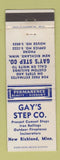 Matchbook Cover - Gay's Step Company Cement Steps New Richland MN