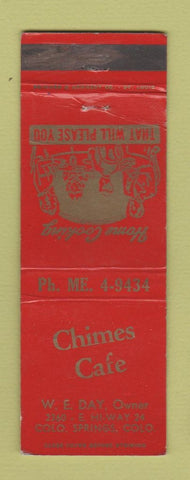 Matchbook Cover - Chimes Cafe Colorado Springs