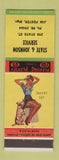 Matchbook Cover - State & Johnson Service oil gas pinup