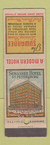Matchbook Cover - Suwannee Hotel St Petersburg FL