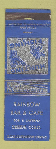 Matchbook Cover - Painbow Bar Cafe Greede Colorado  WORN