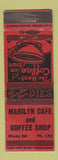 Matchbook Cover - Marilyn Cafe Coffee Shop