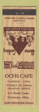 Matchbook Cover - Ochs Cafe Owatonna MN