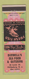 Matchbook Cover - Burwell's Seafood Catering Phillipsburg NJ