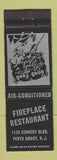 Matchbook Cover - Fireplace Restaurant Perth Amboy NJ