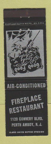 Matchbook Cover - Fireplace Restaurant Perth Amboy NJ