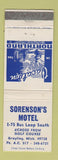 Matchbook Cover - Sorenson's Motel Grayling MI