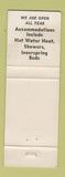 Matchbook Cover - Sorenson's Motel Grayling MI