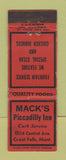 Matchbook Cover - Mack's Piccadilly Inn Great Falls MT WEAR