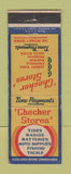 Matchbook Cover - Checker Stores Asbury Park Freehold Rahway Red Bank NJ