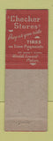 Matchbook Cover - Checker Stores Asbury Park Freehold Rahway Red Bank NJ