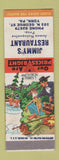 Matchbook Cover - Jimmy's Restaurant York PA hillbilly