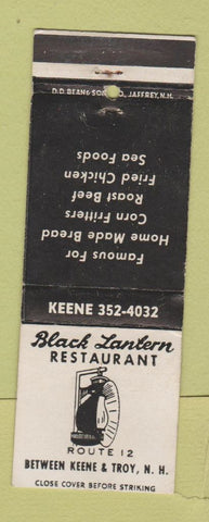 Matchbook Cover - Black Lantern Restaurant Keene Troy NH DD Bean