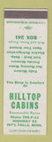 Matchbook Cover - Hilltop Cabins International Falls MN